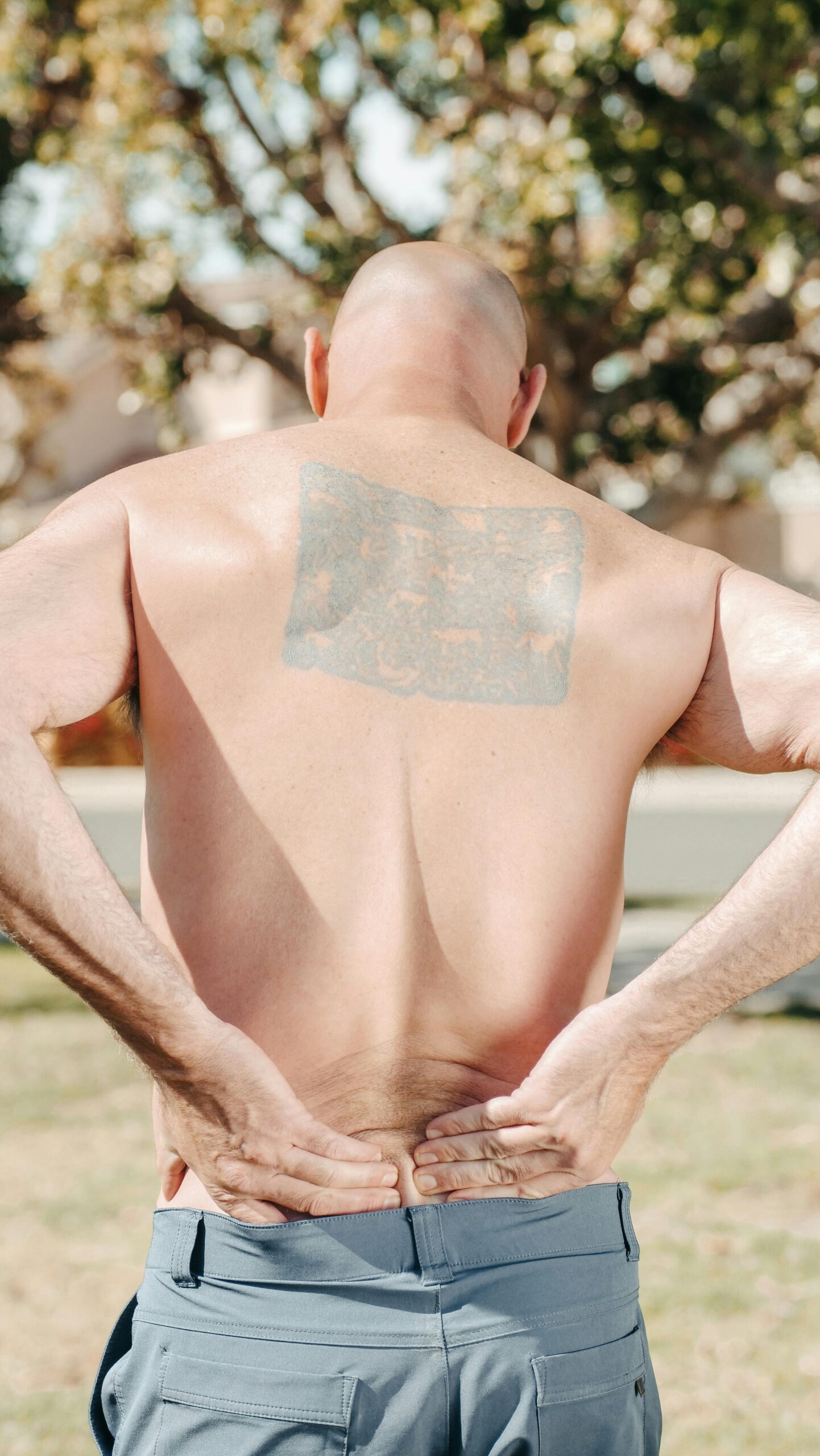 Patient experiencing back pain